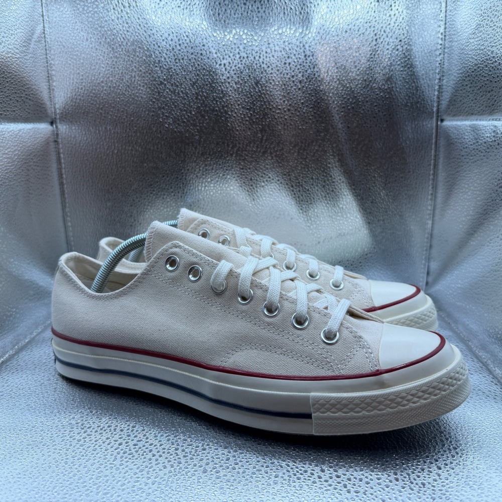 Size 9.5 Converse Chuck 70 Low Top Mens Parchment Excellent Canvas Sneakers